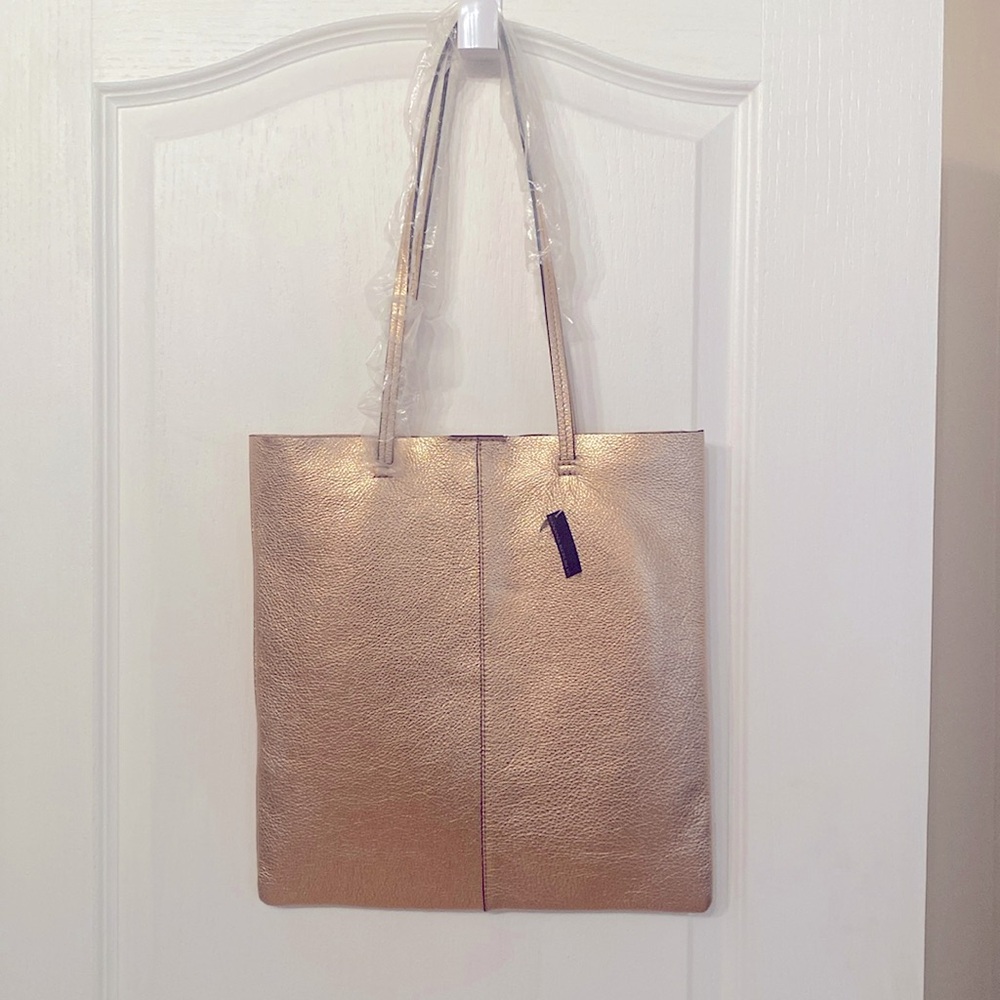Banana Republic Metallic Tote Bag - Rose Gold
